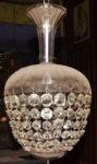 Luminária em cristal Tcheco Década de 30 Med 57 cm altura e 26 cm diâmetro.