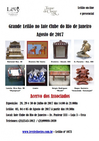 LEILÃO 1073 - GRANDE LEILÃO NO IATE CLUBE DO RIO DE JANEIRO - ACERVO DOS ASSOCIADOS