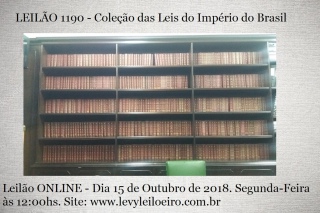 Leilão de Livros - Coleção das Leis do Império do Brasil