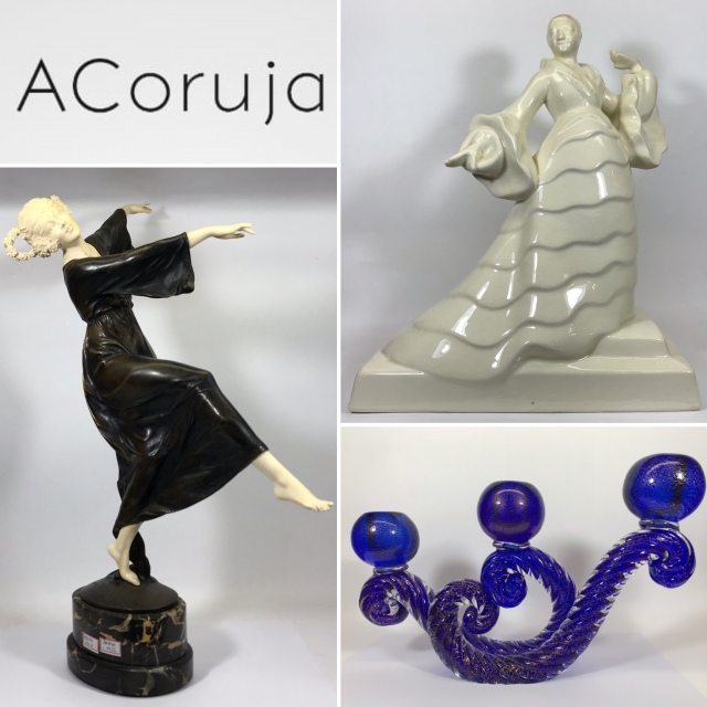 ACoruja -  LEILÃO DE ANTIGUIDADES - Opalinas, Art Déco / Nouveau, Pinhas, Baccarat, Meissen