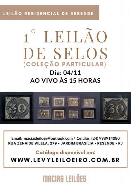 1 º LEILÃO DE SELOS  (COLEÇÃO PARTICULAR)