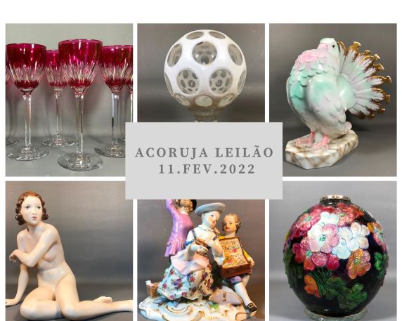 ACoruja - Leilão de Artes e Antiguidades -  dias 10 e 11 de fevereiro de 2022