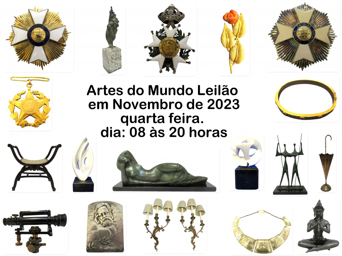 LEILÃO 3822- ARTES DO MUNDO - LEILÃO EM  NOVEMBRO DE 2023