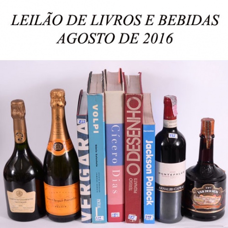 LEILÃO DE LIVROS E BEBIDAS - AGOSTO DE 2016