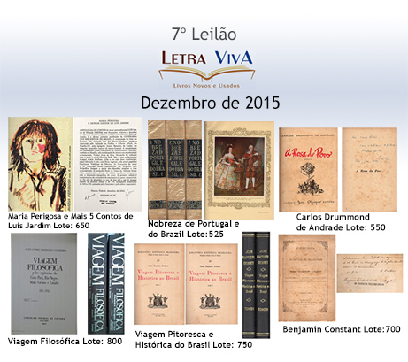 7º LEILÃO LETRA VIVA LIVROS, ARTES, COLECIONISMO, NUMISMÁTICA E OUTROS.