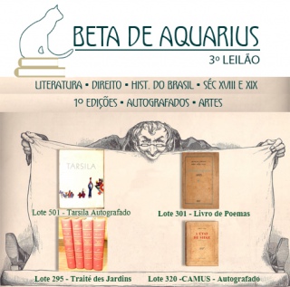 3º LEILÃO DE LIVROS DA LIVRARIA BETA DE AQUARIUS -  21 2556-1213 / 3579-3218