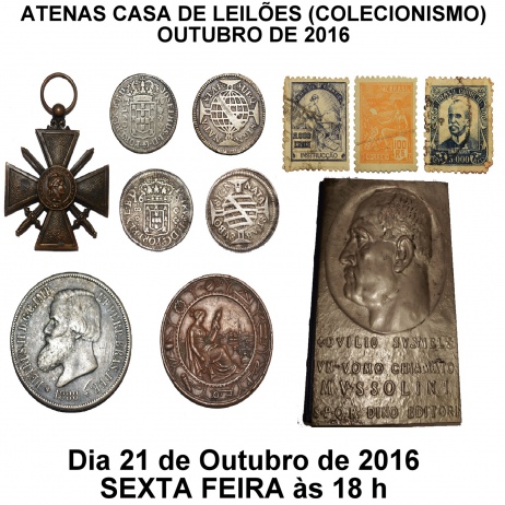 14º  LEILÃO - ATENAS CASA DE LEILÕES (COLECIONISMO) - OUTUBRO DE 2016